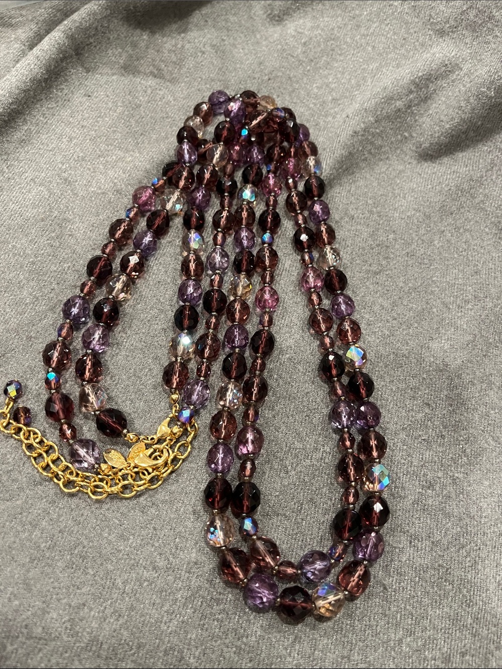 Joan Rivers Purple Faceted Crystal Necklaces (Set of 2)